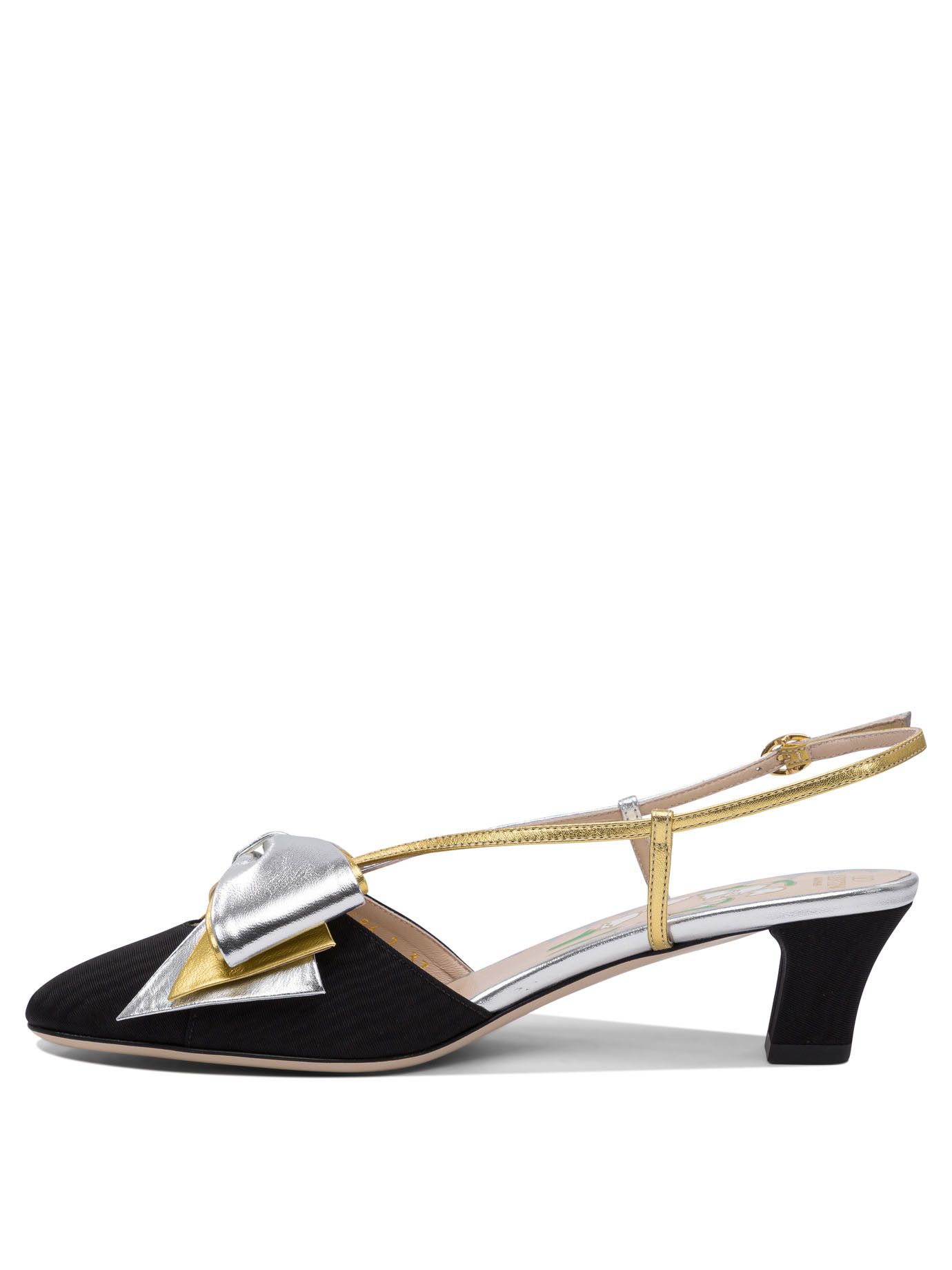 Valentino Bowow Moirè 45 Mm Slingback Pumps Size US 8.5 / IT 38.5 - 3 Thumbnail