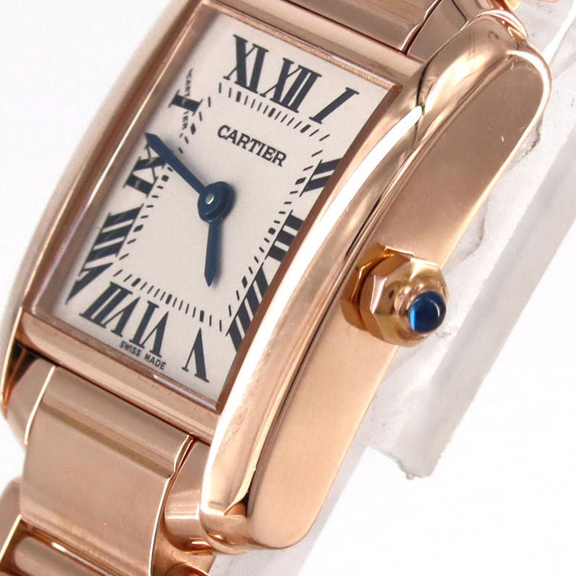 Cartier Cartier Tank Francaise SM PG W500264H PG/RG Wristwatch Quartz Size ONE SIZE - 3 Thumbnail