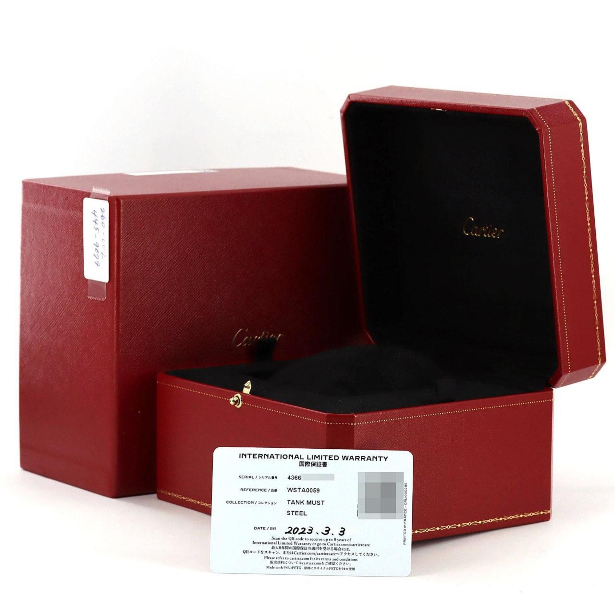 Cartier Cartier Tank Must LM WSTA0059 SS Solar Watch Quartz Size ONE SIZE - 8 Thumbnail