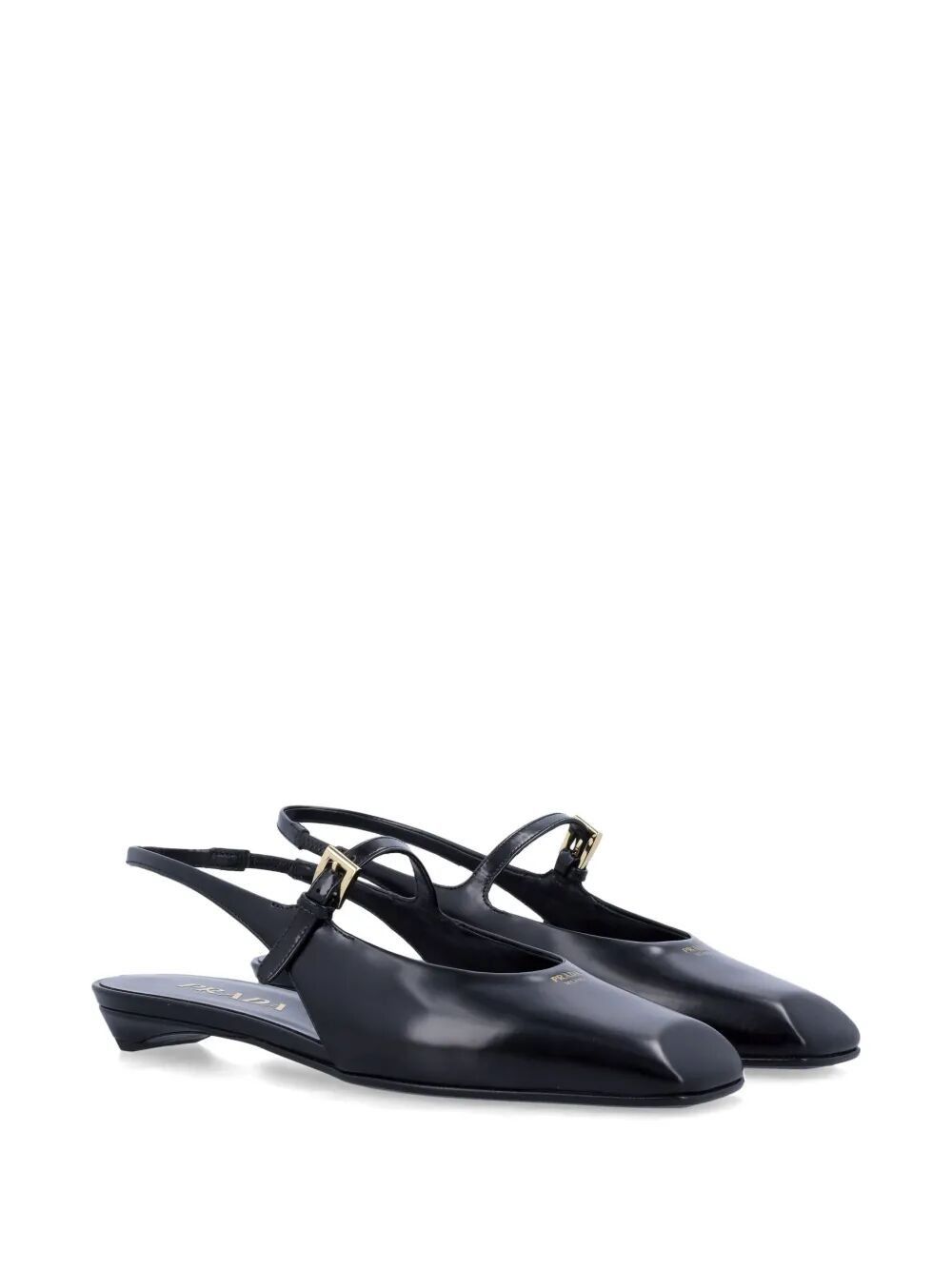 Prada LEATHER SLINGBACK BALLERINAS Size US 6 / IT 36 - 2 Thumbnail