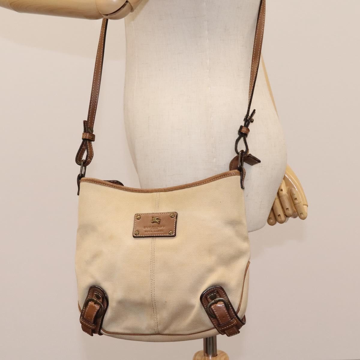 Burberry Beige Canvas Shoulder Bag (Pre-Owned) Size ONE SIZE - 16 Thumbnail