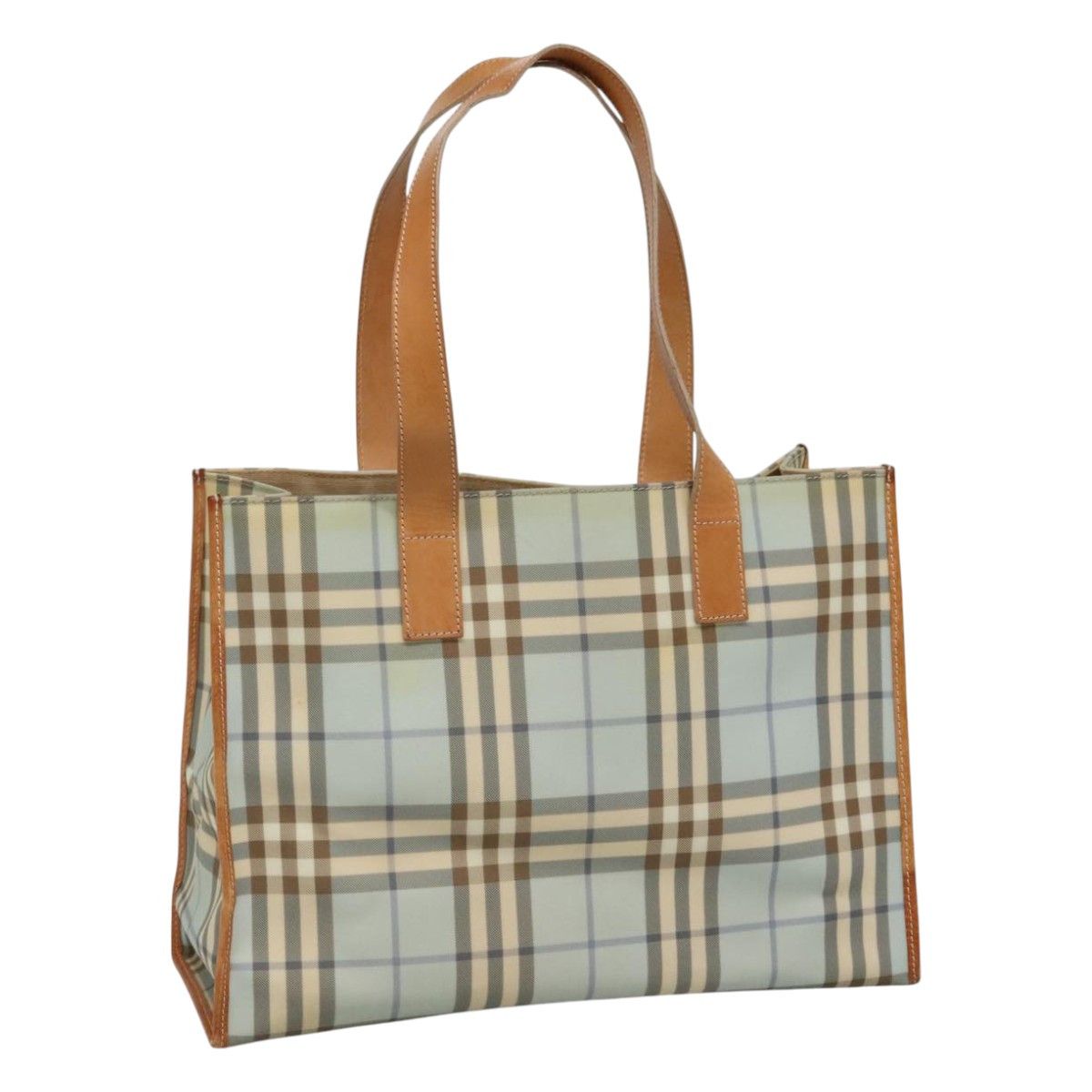 Burberry Nova Check Blue Canvas Tote Bag (Pre-Owned) Size ONE SIZE - 16 Thumbnail