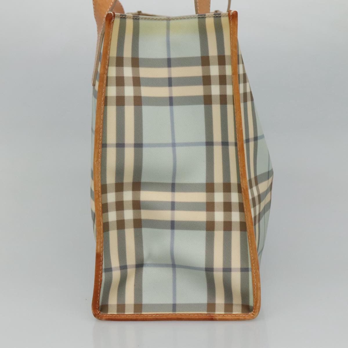 Burberry Nova Check Blue Canvas Tote Bag (Pre-Owned) Size ONE SIZE - 4 Thumbnail