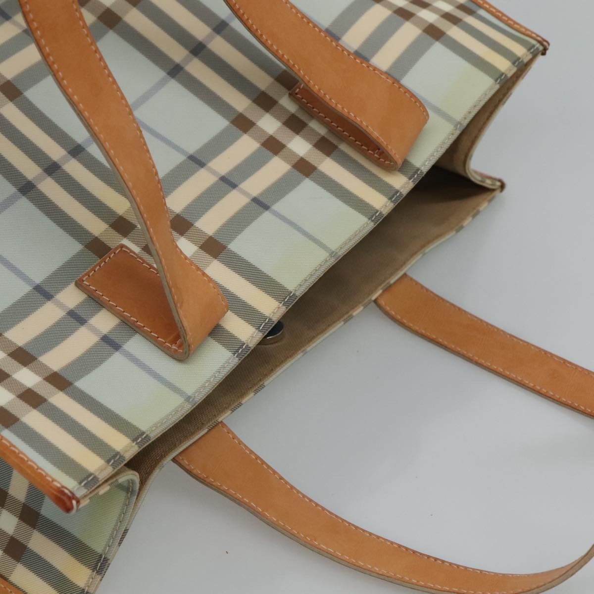 Burberry Nova Check Blue Canvas Tote Bag (Pre-Owned) Size ONE SIZE - 15 Thumbnail