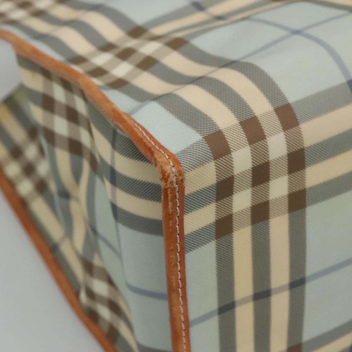 Burberry Nova Check Blue Canvas Tote Bag (Pre-Owned) Size ONE SIZE - 10 Thumbnail