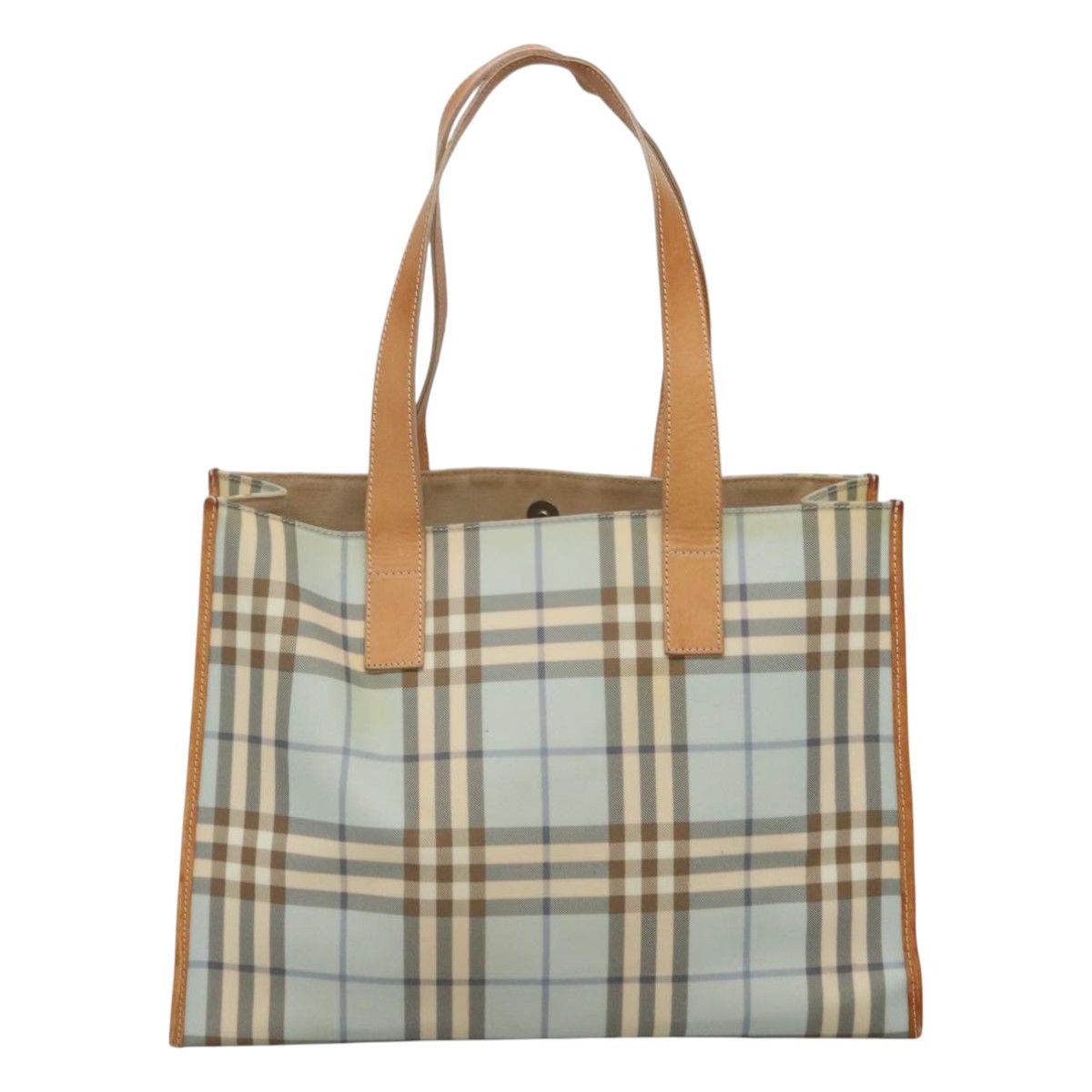 Burberry Nova Check Blue Canvas Tote Bag (Pre-Owned) Size ONE SIZE - 2 Thumbnail