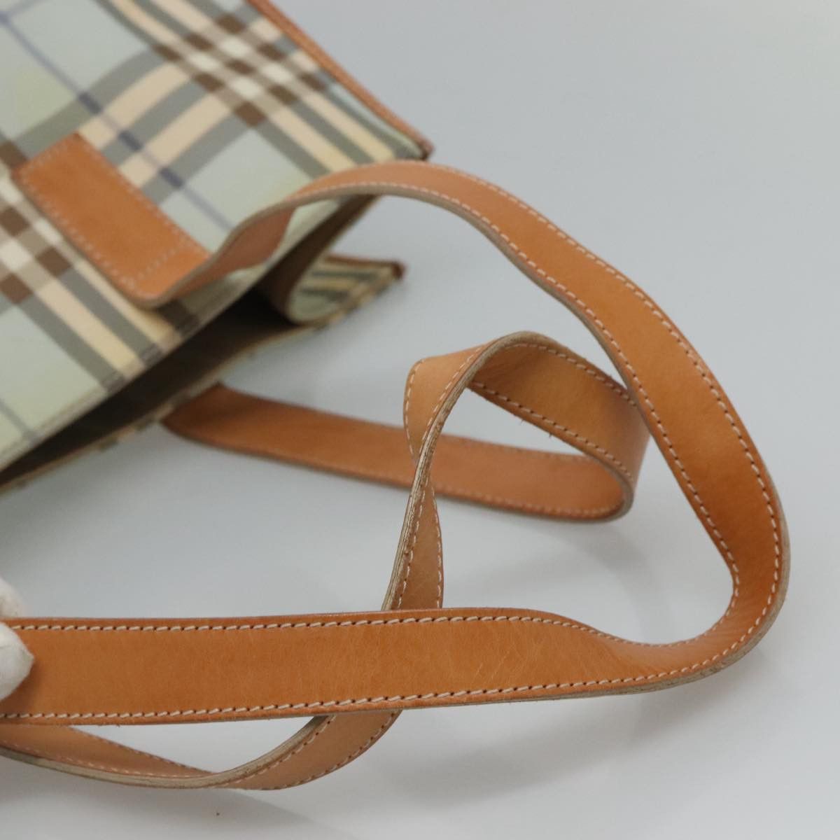 Burberry Nova Check Blue Canvas Tote Bag (Pre-Owned) Size ONE SIZE - 6 Thumbnail