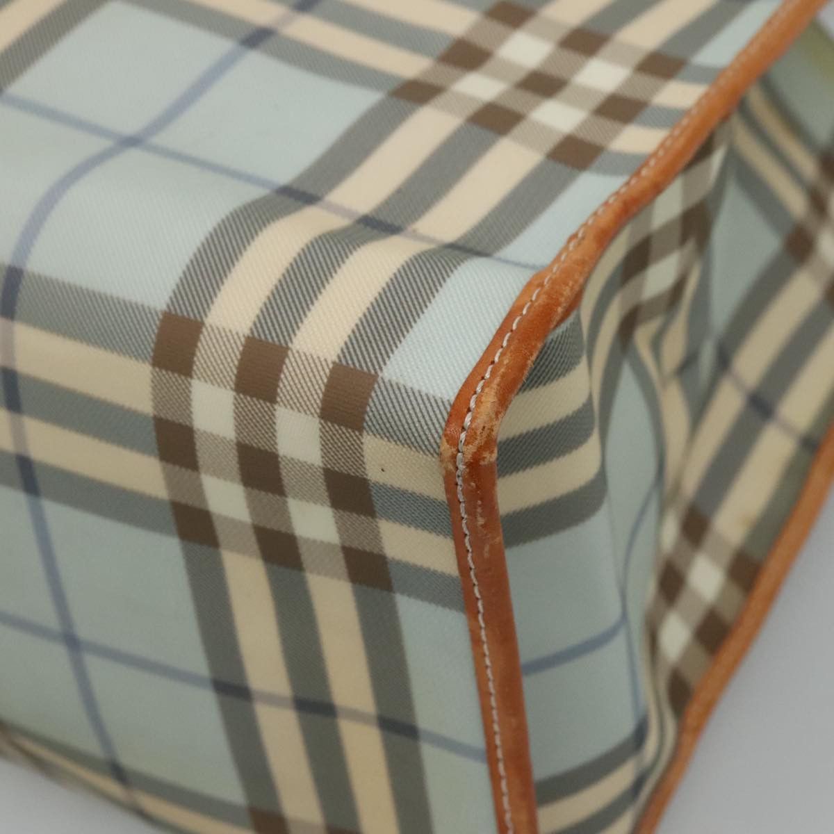 Burberry Nova Check Blue Canvas Tote Bag (Pre-Owned) Size ONE SIZE - 7 Thumbnail