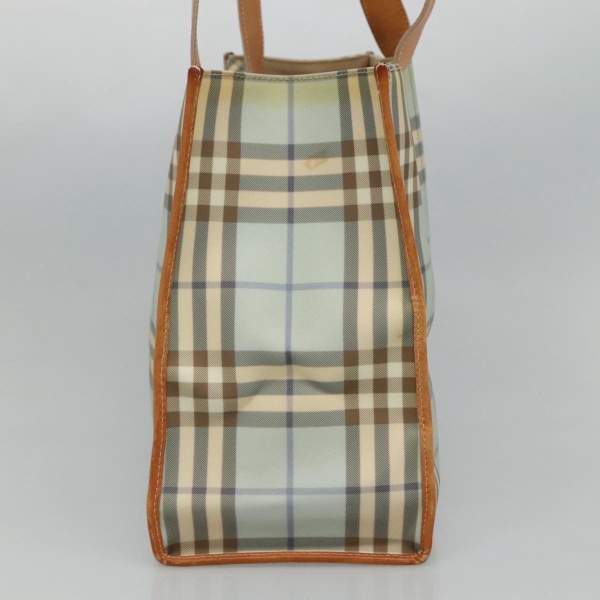 Burberry Nova Check Blue Canvas Tote Bag (Pre-Owned) Size ONE SIZE - 3 Thumbnail