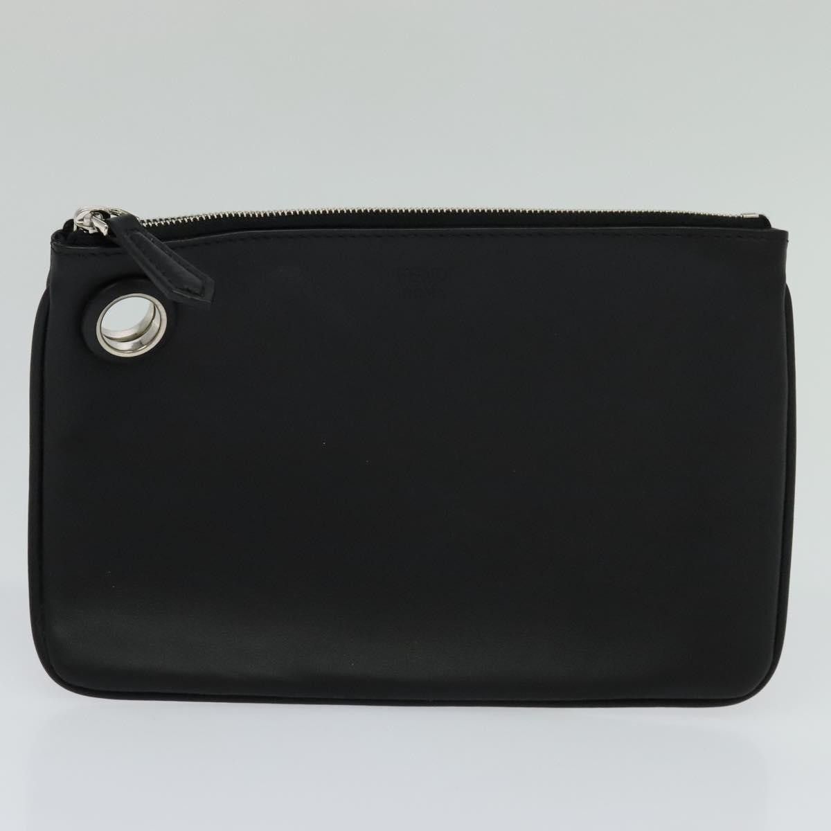 Fendi Black Leather Clutch Bag (Pre-Owned) Size ONE SIZE - 18 Thumbnail