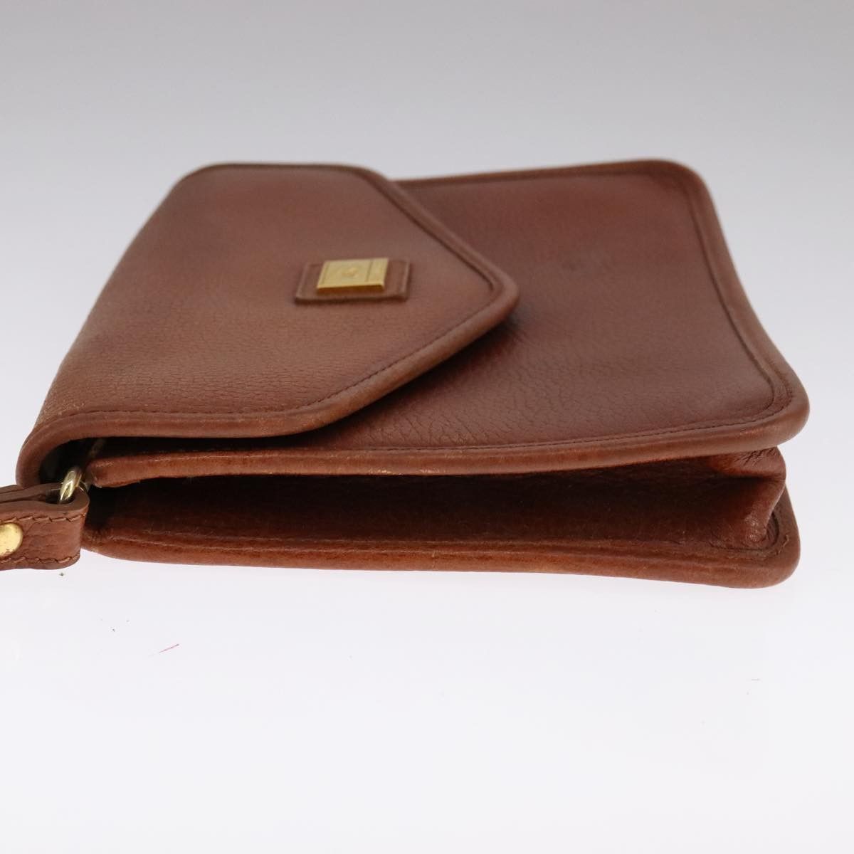 Burberry Brown Leather Clutch Bag (Pre-Owned) Size ONE SIZE - 3 Thumbnail