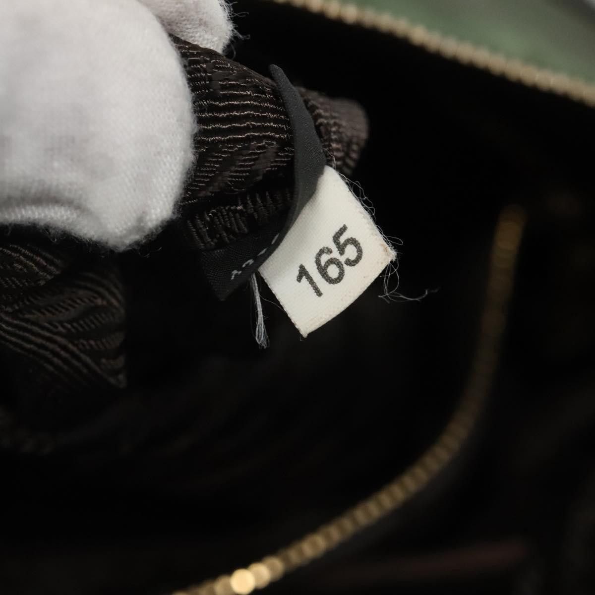 Prada Logo Jacquard Khaki Synthetic Handbag (Pre-Owned) Size ONE SIZE - 15 Thumbnail