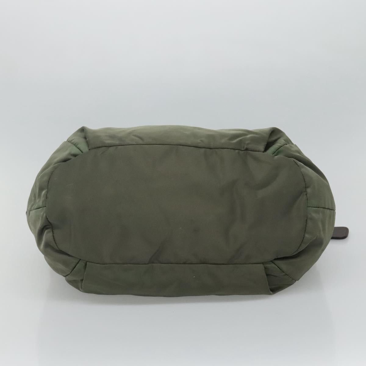 Prada Logo Jacquard Khaki Synthetic Handbag (Pre-Owned) Size ONE SIZE - 18 Thumbnail