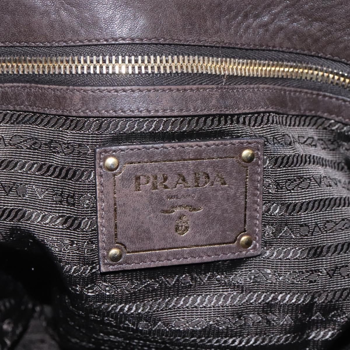 Prada Logo Jacquard Khaki Synthetic Handbag (Pre-Owned) Size ONE SIZE - 14 Thumbnail