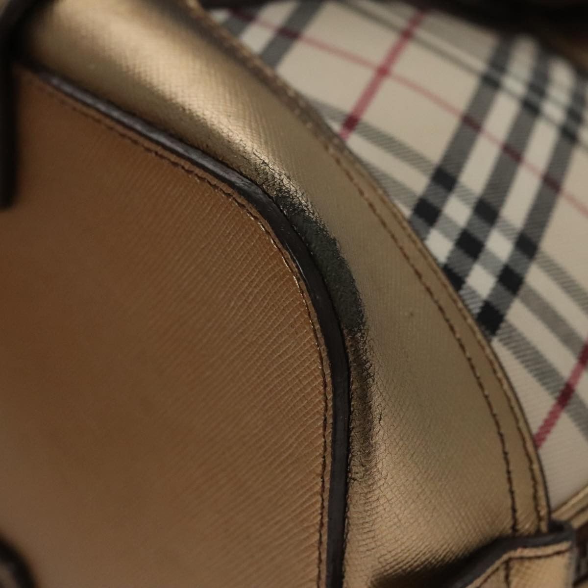 Burberry Nova Check Beige Canvas Handbag (Pre-Owned) Size ONE SIZE - 10 Thumbnail