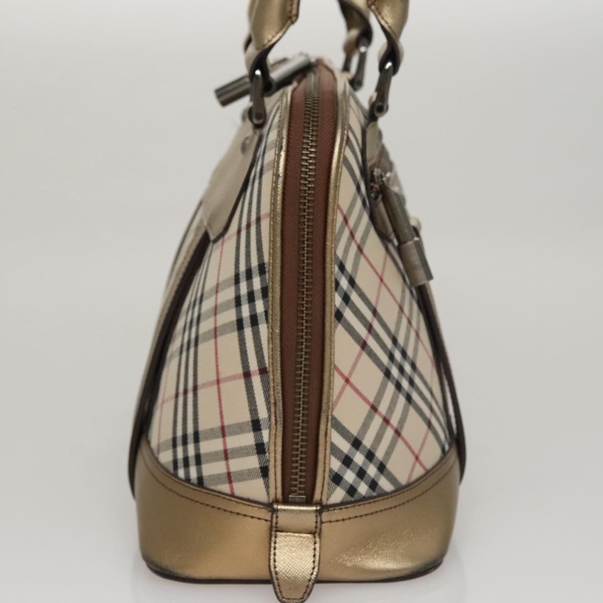 Burberry Nova Check Beige Canvas Handbag (Pre-Owned) Size ONE SIZE - 4 Thumbnail