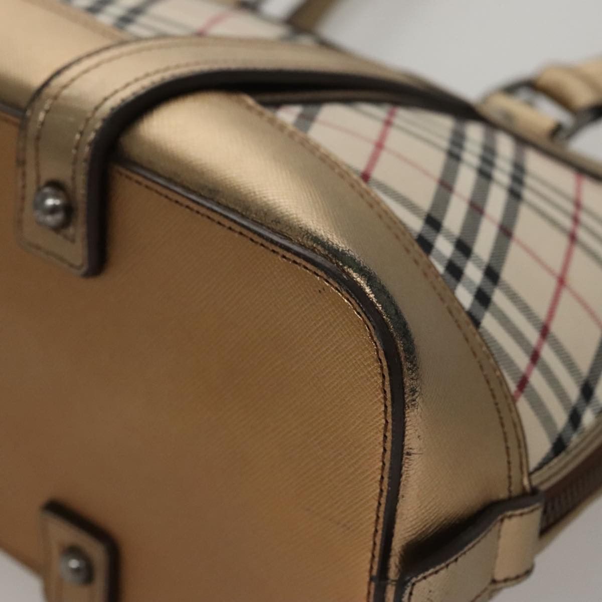 Burberry Nova Check Beige Canvas Handbag (Pre-Owned) Size ONE SIZE - 8 Thumbnail