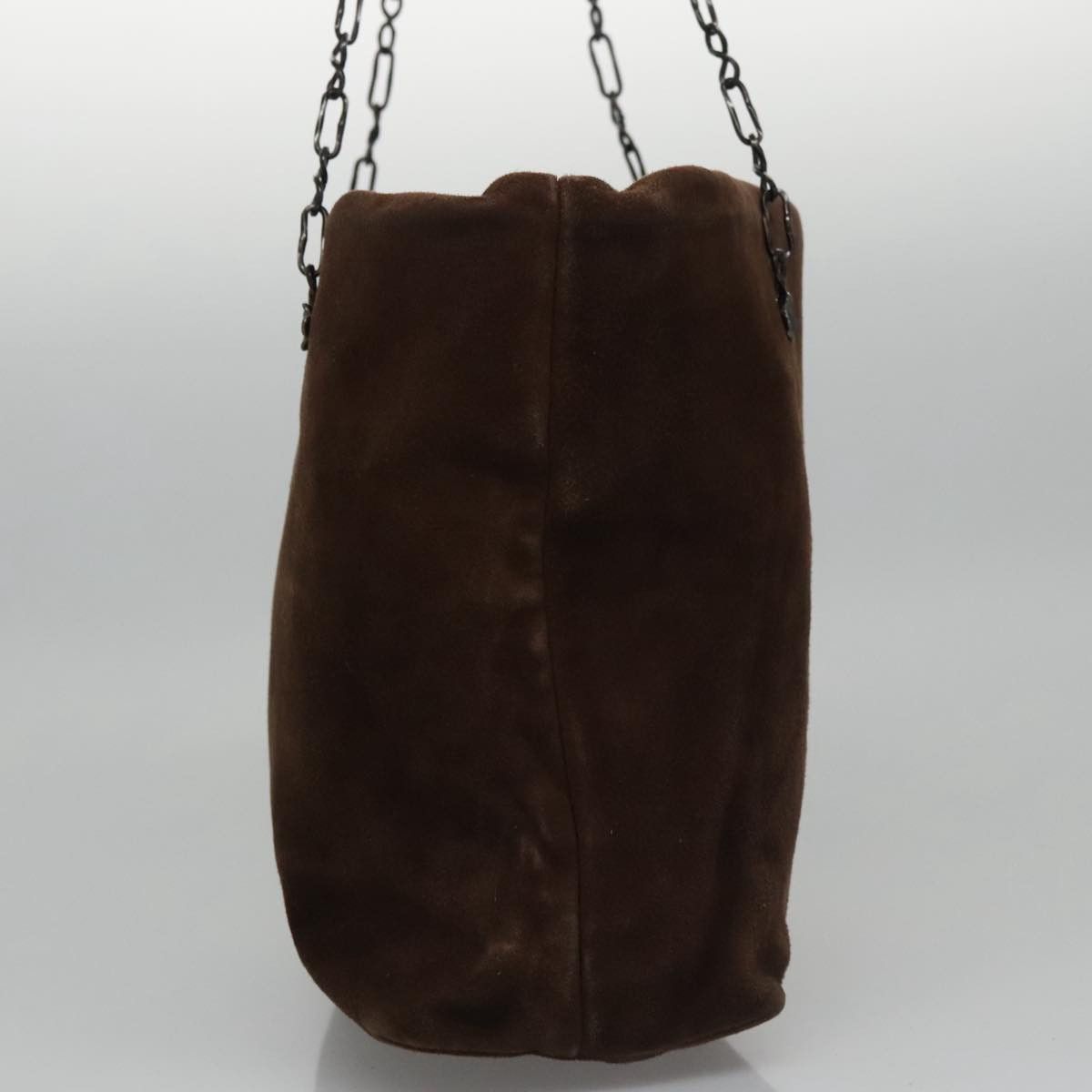 Prada Brown Suede Shoulder Bag (Pre-Owned) Size ONE SIZE - 4 Thumbnail
