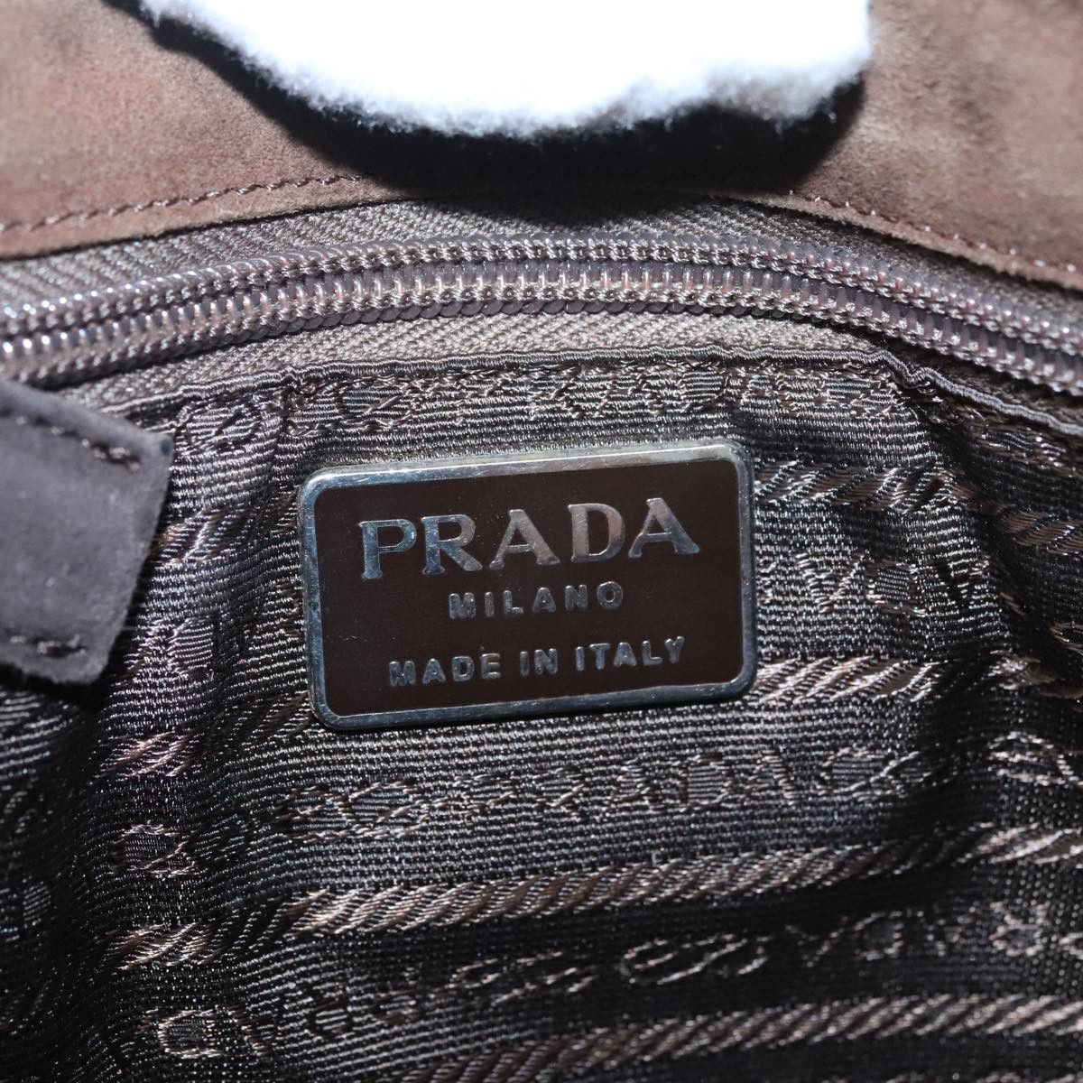 Prada Brown Suede Shoulder Bag (Pre-Owned) Size ONE SIZE - 14 Thumbnail