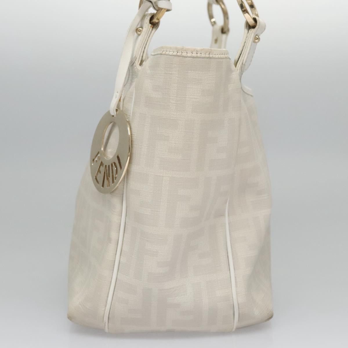 Fendi Zucca White Canvas Handbag (Pre-Owned) Size ONE SIZE - 4 Thumbnail