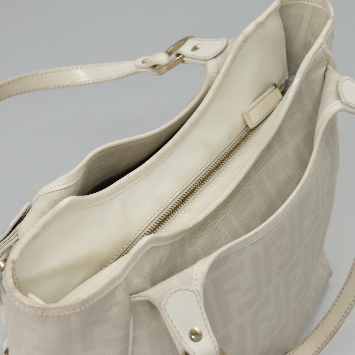 Fendi Zucca White Canvas Handbag (Pre-Owned) Size ONE SIZE - 17 Thumbnail
