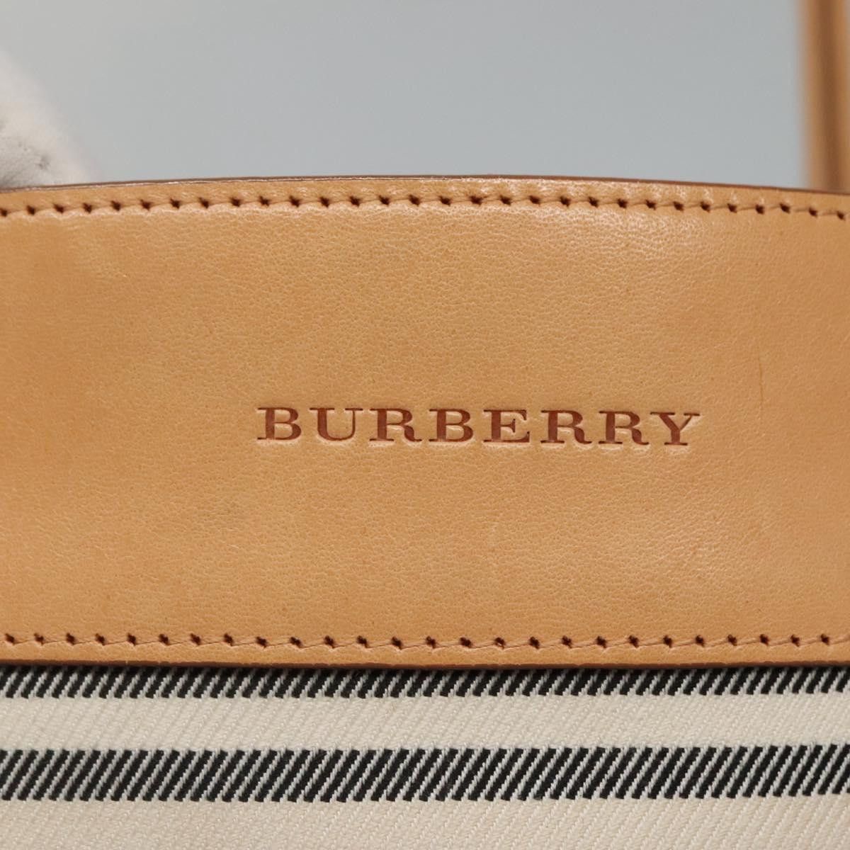 Burberry Nova Check White Canvas Tote Bag (Pre-Owned) Size ONE SIZE - 13 Thumbnail