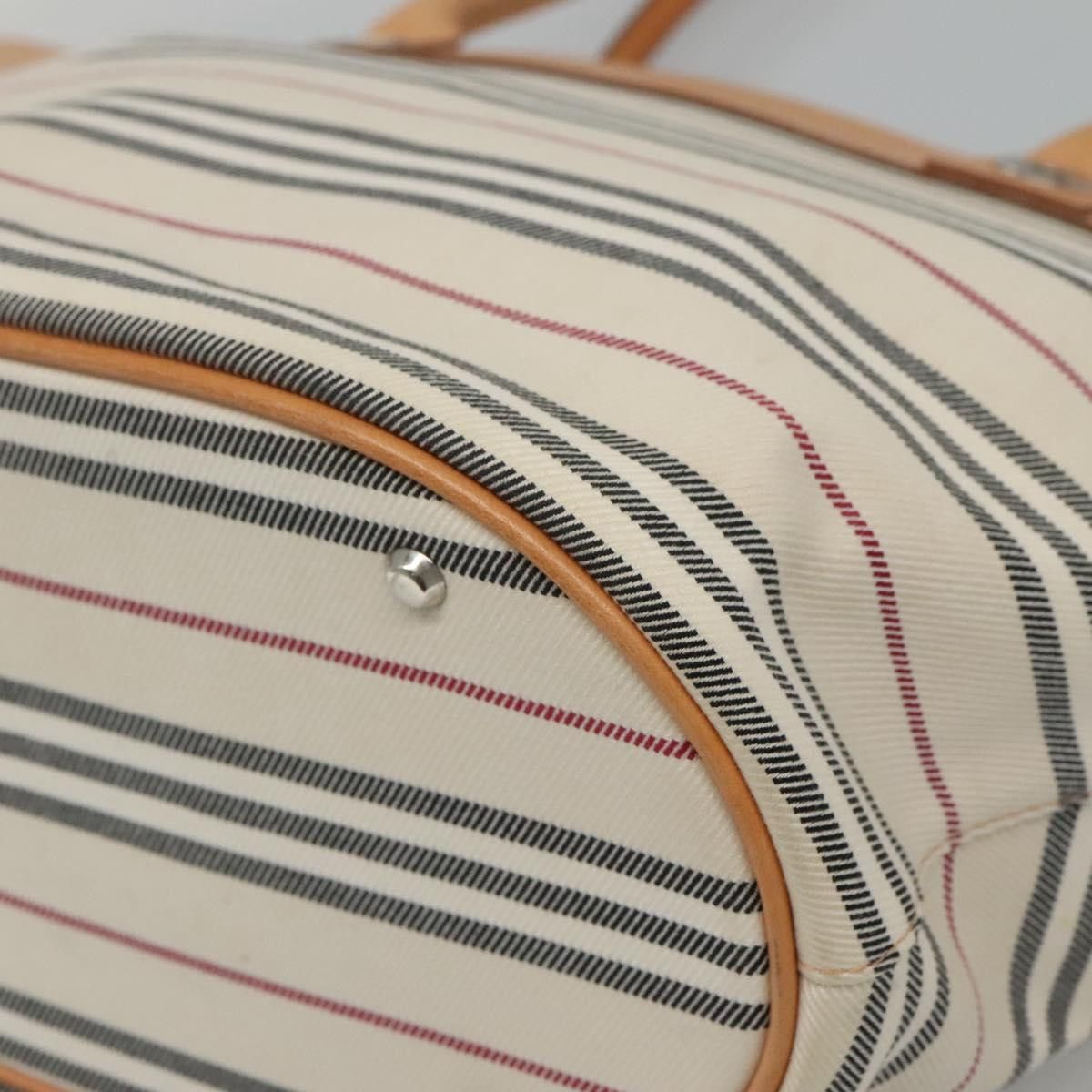 Burberry Nova Check White Canvas Tote Bag (Pre-Owned) Size ONE SIZE - 7 Thumbnail