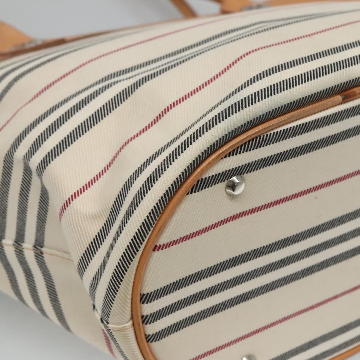 Burberry Nova Check White Canvas Tote Bag (Pre-Owned) Size ONE SIZE - 10 Thumbnail