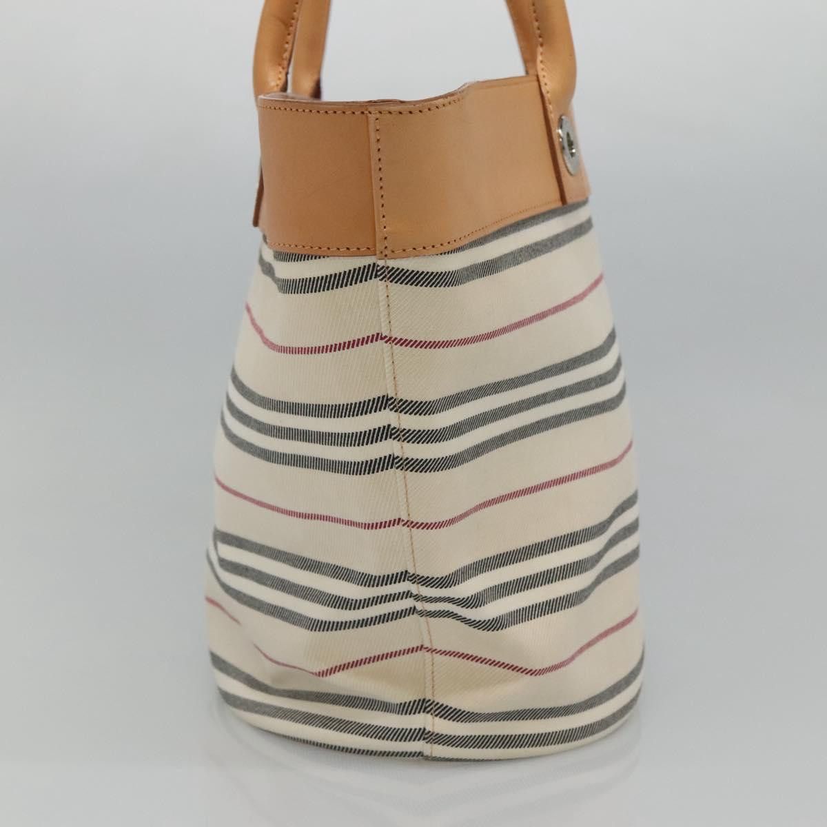 Burberry Nova Check White Canvas Tote Bag (Pre-Owned) Size ONE SIZE - 3 Thumbnail