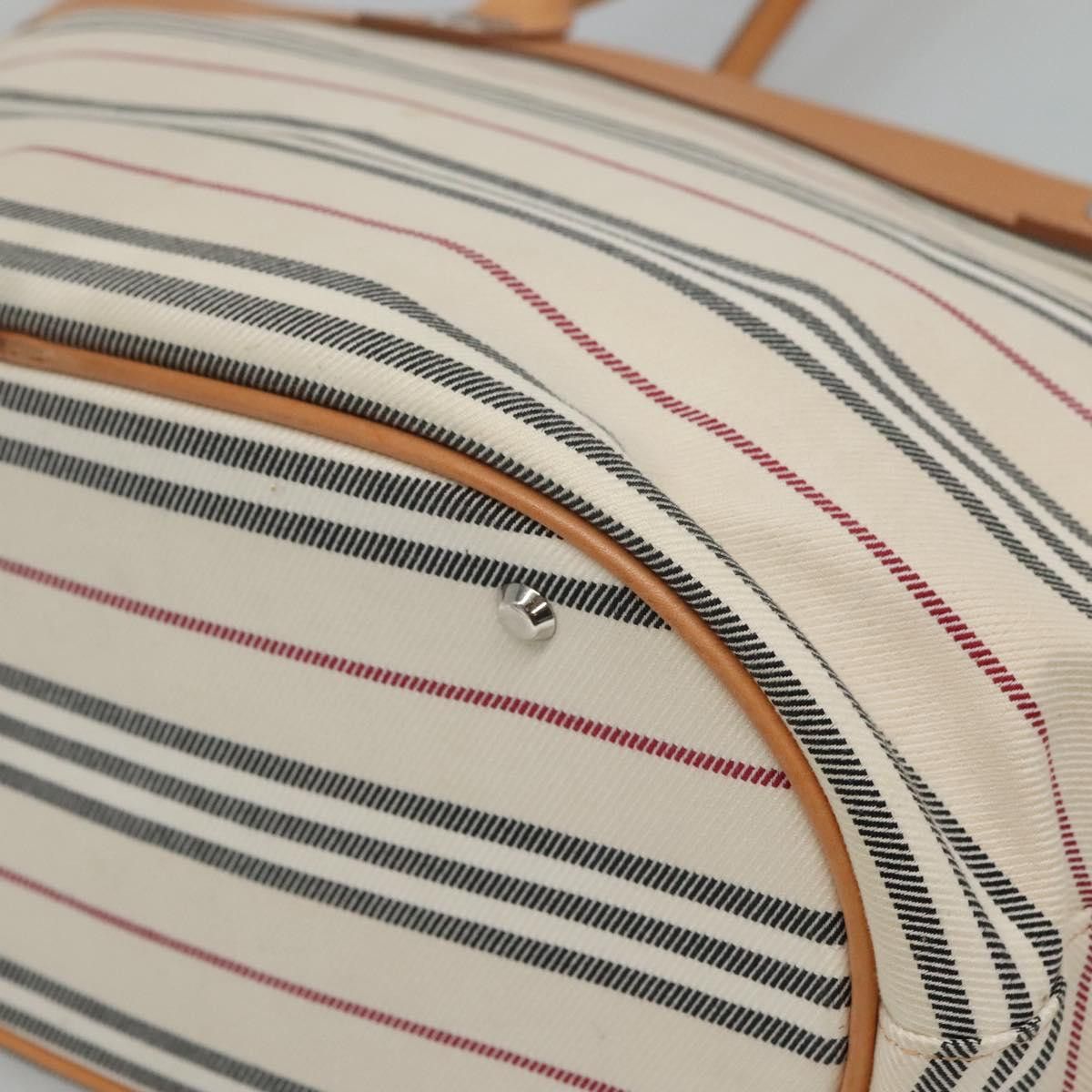 Burberry Nova Check White Canvas Tote Bag (Pre-Owned) Size ONE SIZE - 9 Thumbnail