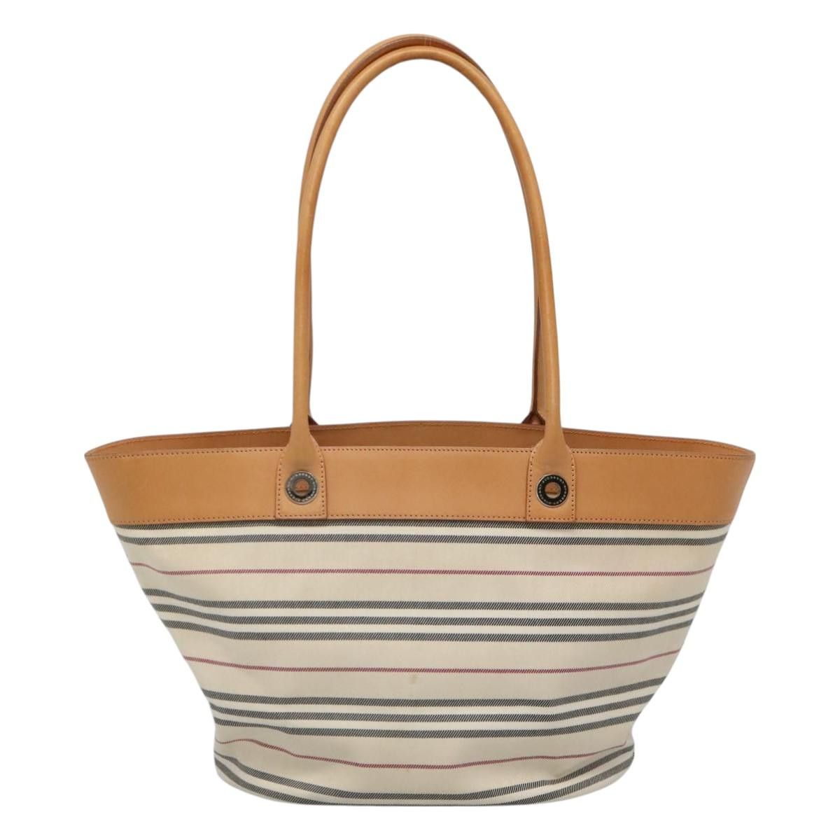 Burberry Nova Check White Canvas Tote Bag (Pre-Owned) Size ONE SIZE - 2 Thumbnail