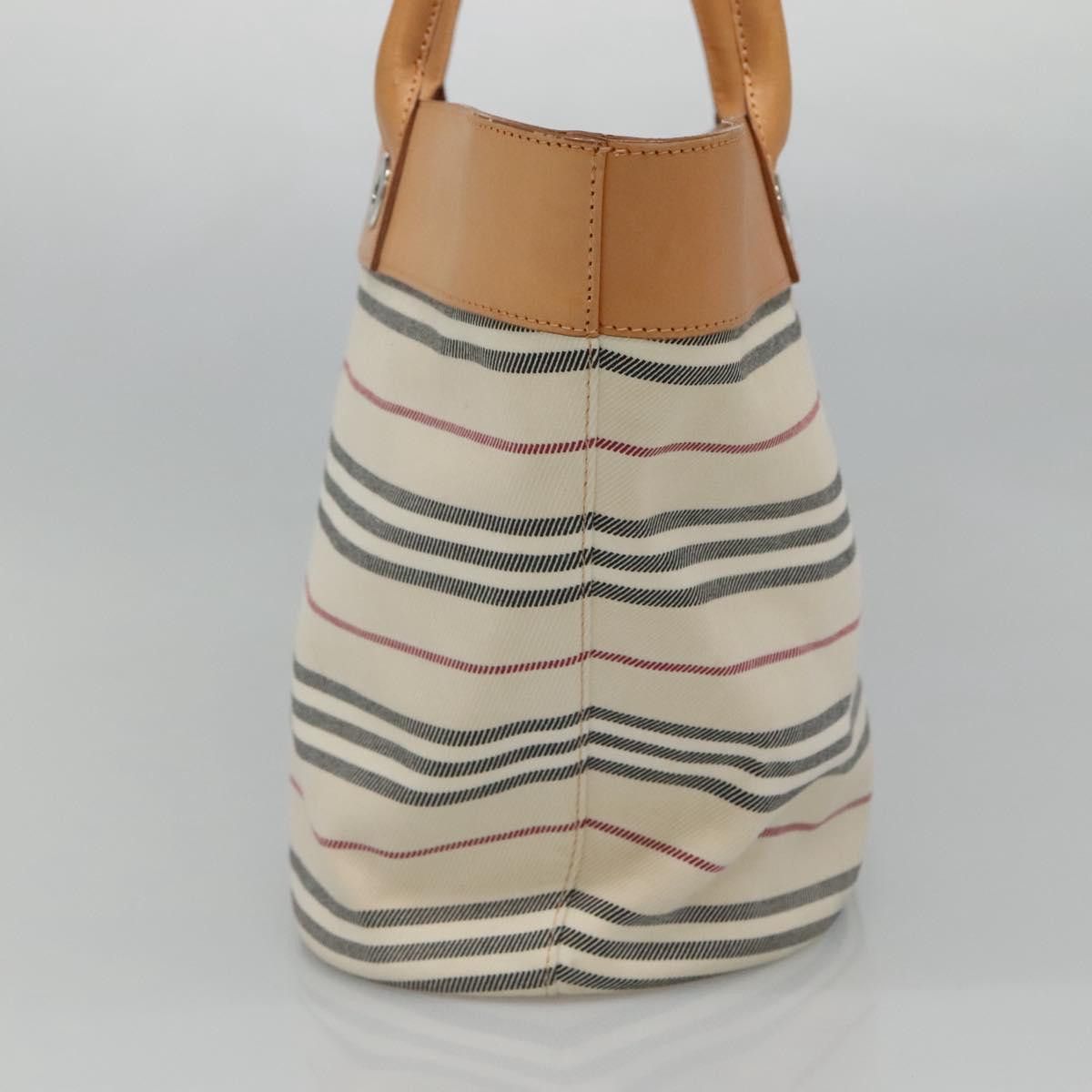 Burberry Nova Check White Canvas Tote Bag (Pre-Owned) Size ONE SIZE - 4 Thumbnail