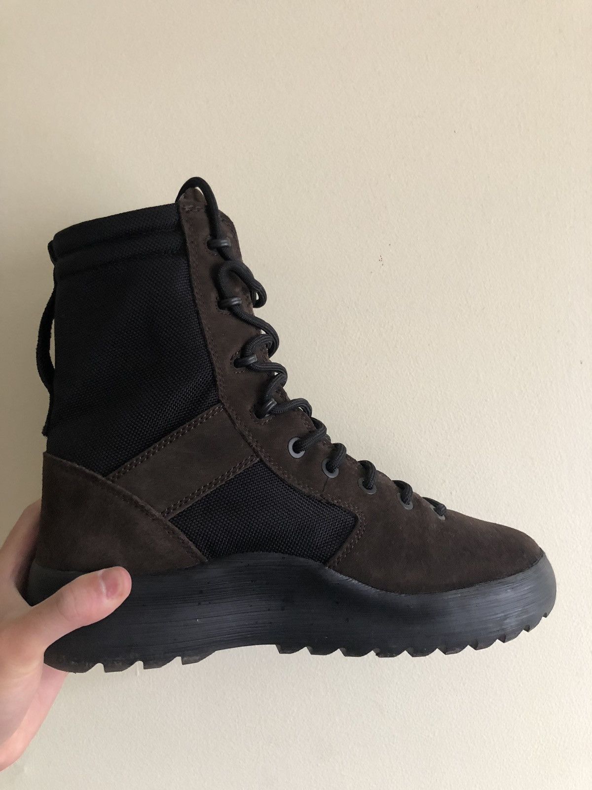 Yeezy Season Yeezy Season 7 Lace Up Panelled Military Boots | Grailed