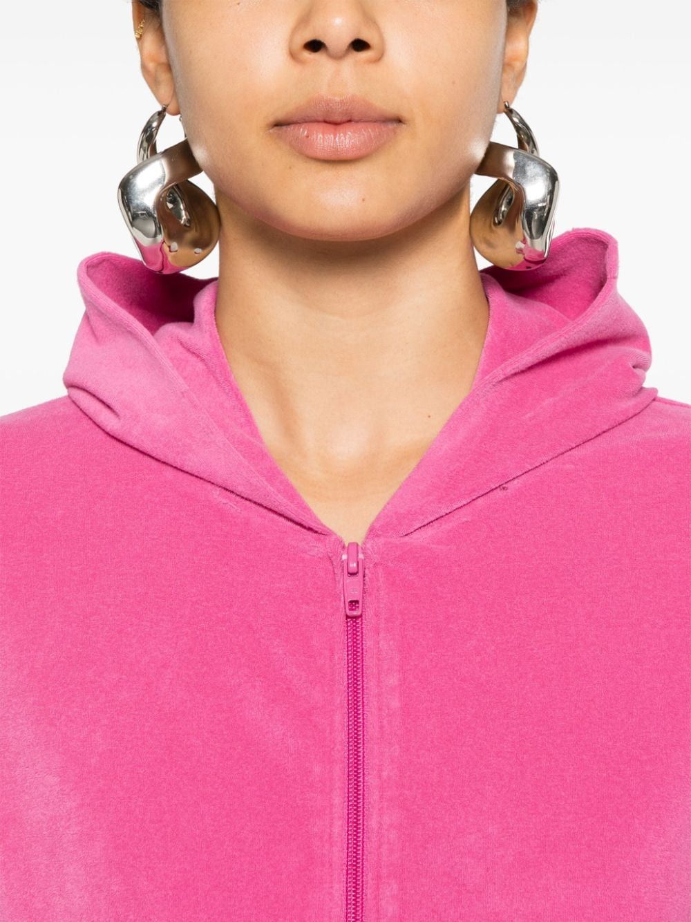 Balenciaga VELVET ZIPPED HOODIE Size S / US 4 / IT 40 - 5 Thumbnail