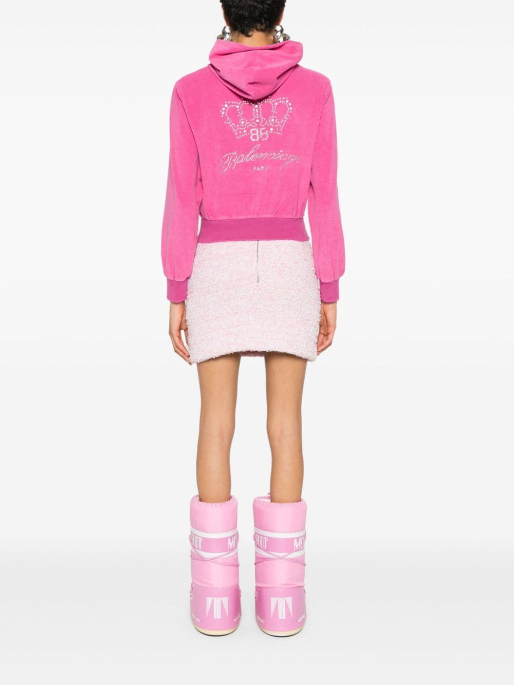 Balenciaga VELVET ZIPPED HOODIE Size S / US 4 / IT 40 - 2 Thumbnail