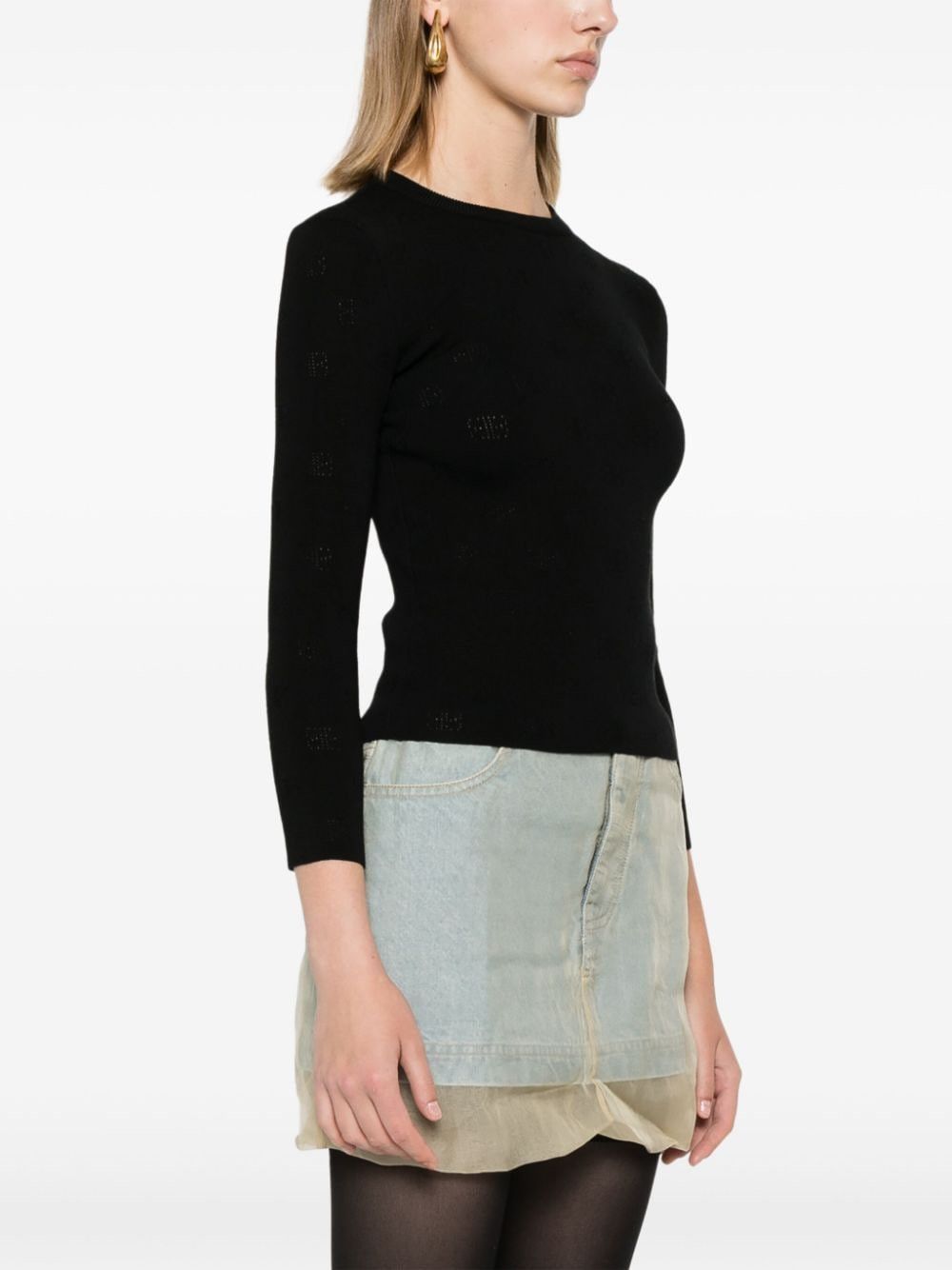 Balenciaga OPEN-KNIT WOOL TOP Size L / US 10 / IT 46 - 5 Thumbnail