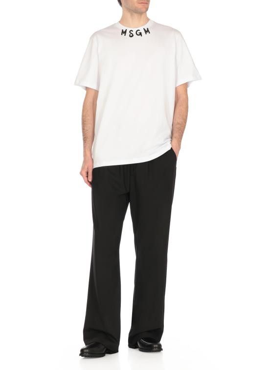 MSGM MSGM Men T-Shirts 3840MM102 25700201 White Size US L / EU 52-54 / 3 - 2 Thumbnail