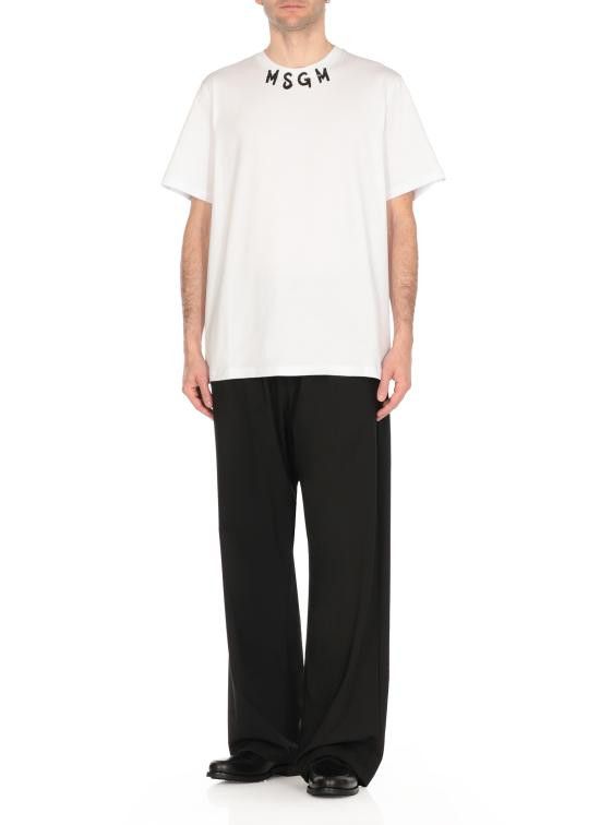 MSGM MSGM Men T-Shirts 3840MM102 25700201 White Size US M / EU 48-50 / 2 - 3 Thumbnail