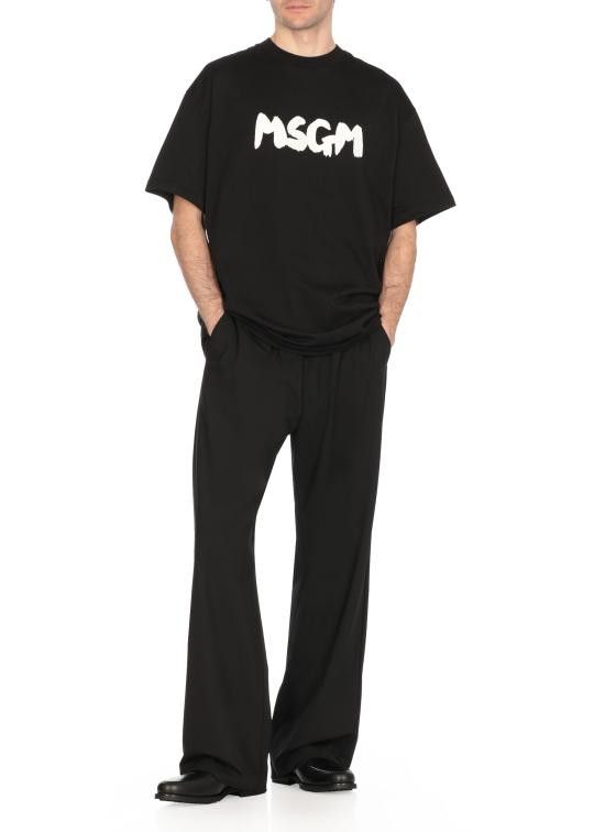 MSGM MSGM Men T-Shirts 3840MM105 25700299 Black Size US L / EU 52-54 / 3 - 2 Thumbnail