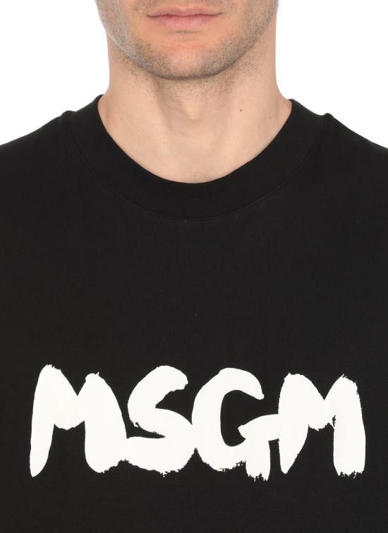 MSGM MSGM Men T-Shirts 3840MM105 25700299 Black | Grailed