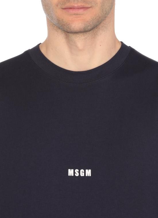 MSGM MSGM Men T-Shirts 3840MM501 25700287 Blue Size US L / EU 52-54 / 3 - 5 Thumbnail
