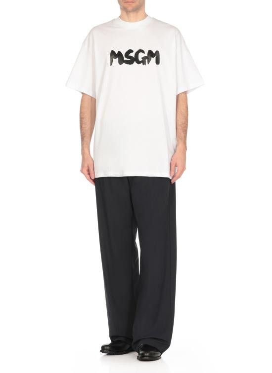 MSGM MSGM Men T-Shirts 3840MM105 25700201 White Size US M / EU 48-50 / 2 - 3 Thumbnail