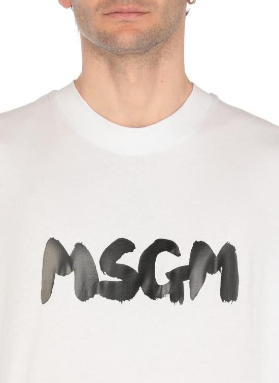 MSGM MSGM Men T-Shirts 3840MM105 25700201 White Size US M / EU 48-50 / 2 - 5 Thumbnail
