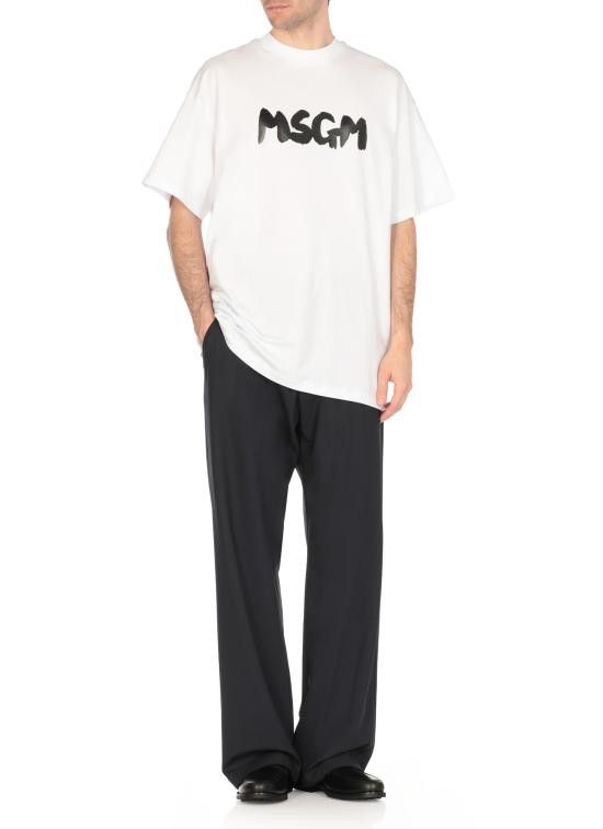 MSGM MSGM Men T-Shirts 3840MM105 25700201 White Size US S / EU 44-46 / 1 - 2 Thumbnail