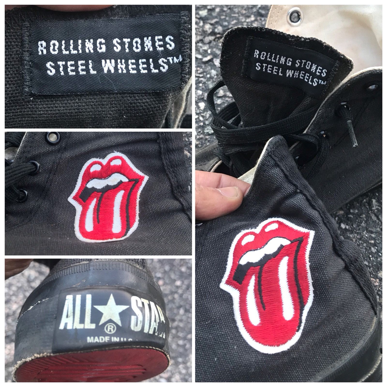 Vintage 1989 ROLLING STONES Converse Chuck Taylor Sneakers Vintage