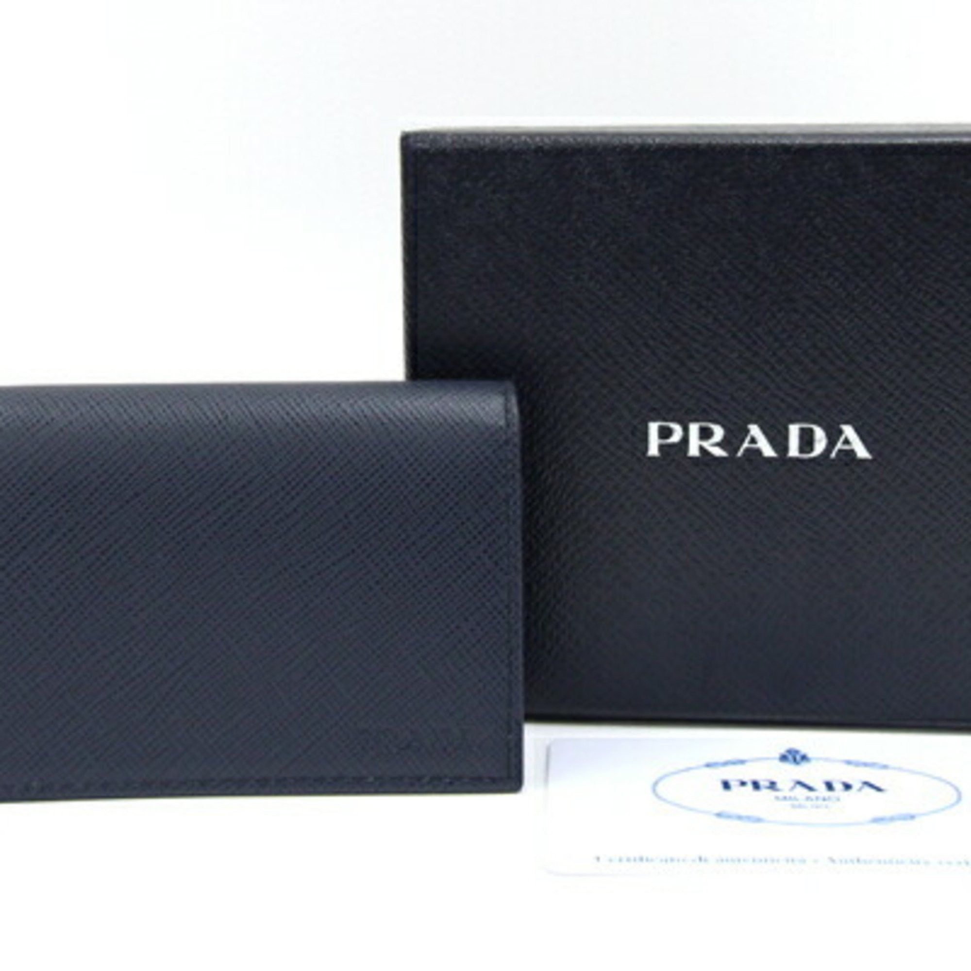 Prada Prada Business Card Holder 2MC122 Navy Leather Case Pass Men's PRADA Size ONE SIZE - 5 Thumbnail