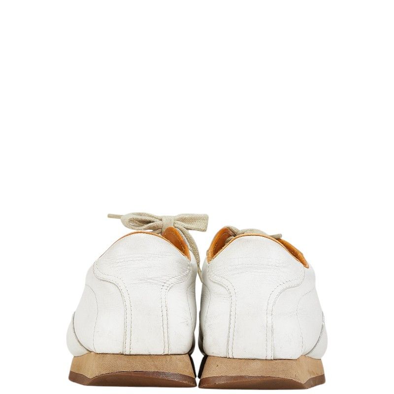 Hermes Hermes Hermes White Leather Quick Sneakers Leather Shoes Size ONE SIZE - 3 Thumbnail