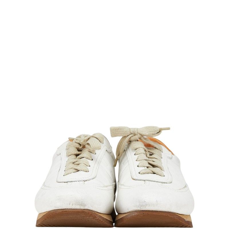 Hermes Hermes Hermes White Leather Quick Sneakers Leather Shoes Size ONE SIZE - 2 Thumbnail