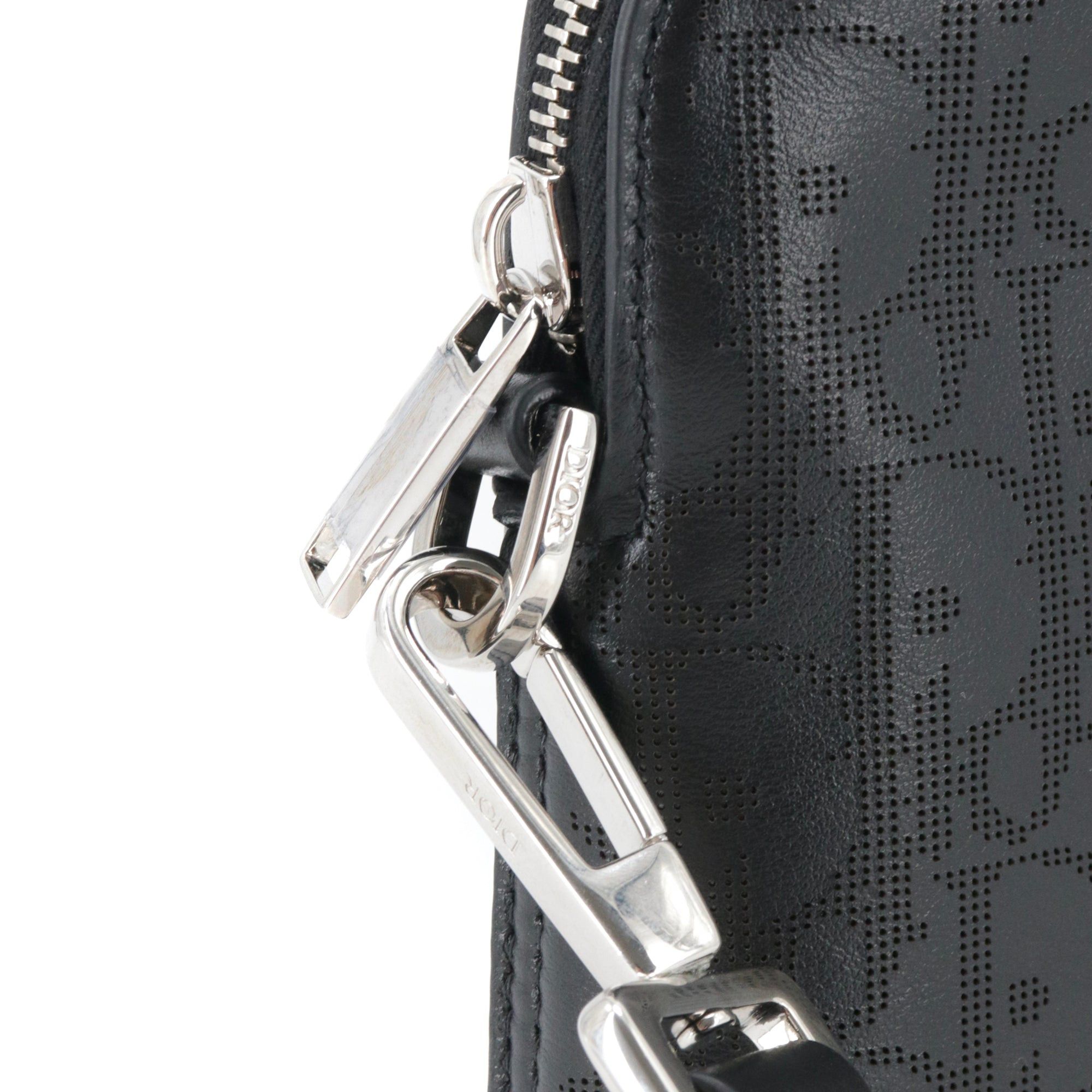 Dior DIOR - Dior Triangle Galaxy clutch in black monogram leather Size ONE SIZE - 6 Thumbnail