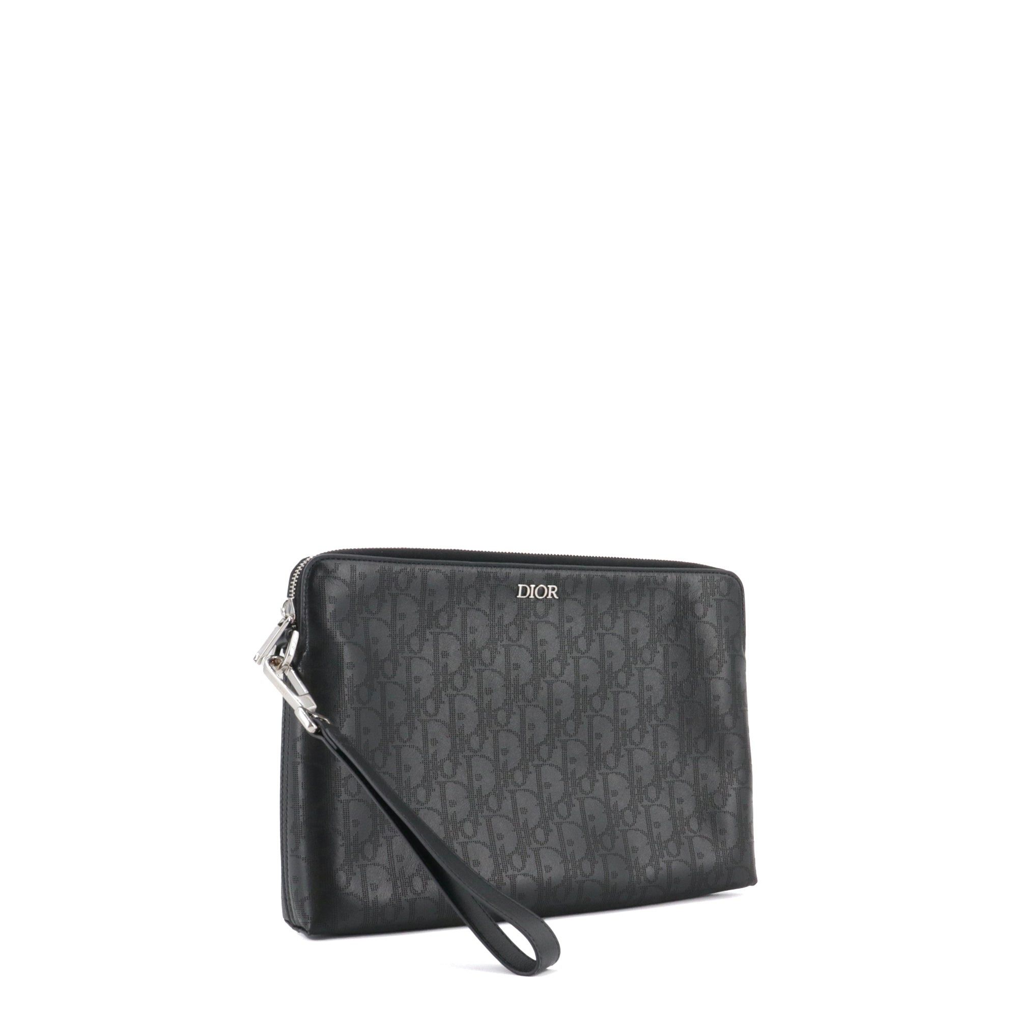 Dior DIOR - Dior Triangle Galaxy clutch in black monogram leather Size ONE SIZE - 2 Thumbnail